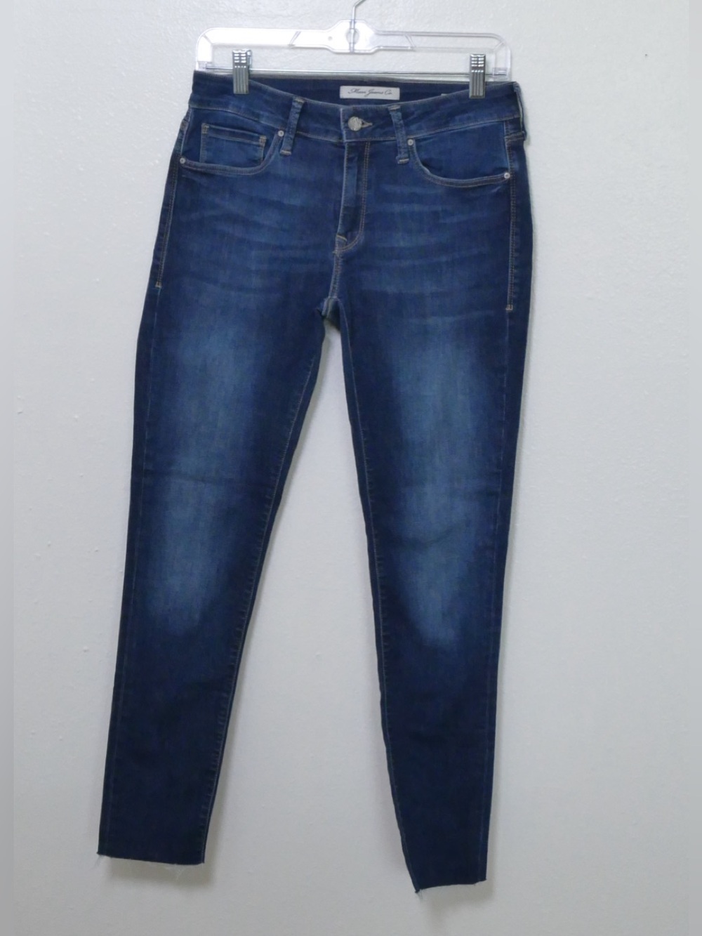 Mavi Jeans Co Skinny Jeans Womens 28 Blue Raw Hem Mid Rise Stretch Denim